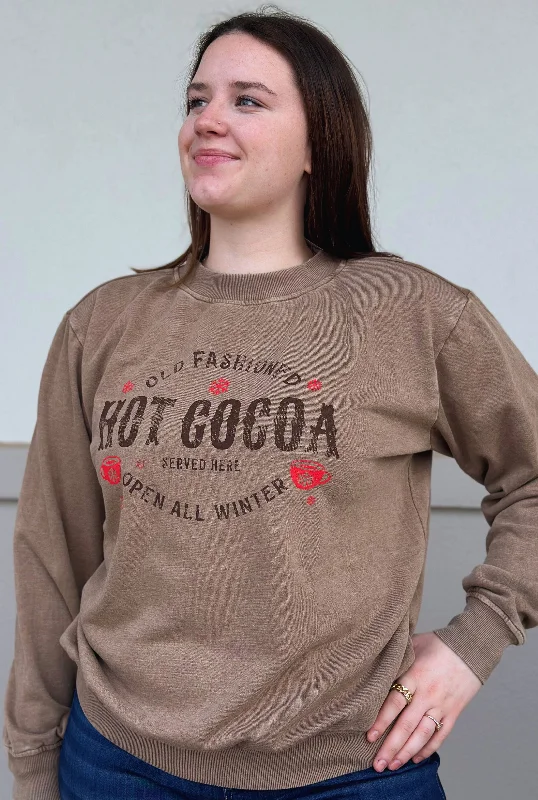 TAUPE HOT COCOA SWEATSHIRT