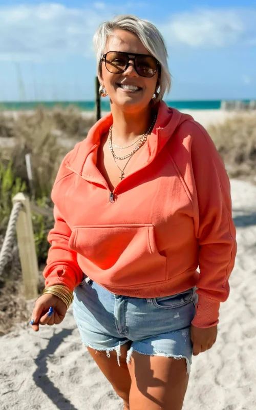 The Ava Everyday Coral Hoodie by Salty Wave**DEAL-COUPON EXCLUDED