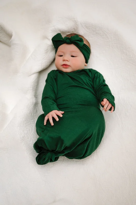 Baby Knot Gown  Set: Emerald