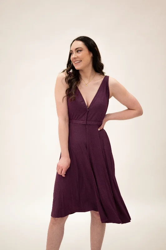 Juliet Labor & Postpartum Gown in Plum