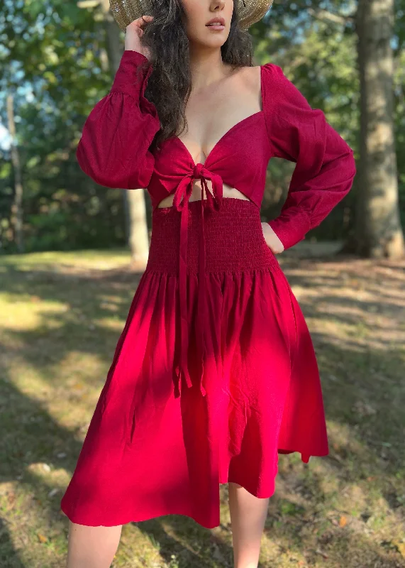 Juniper Dress in Merlot