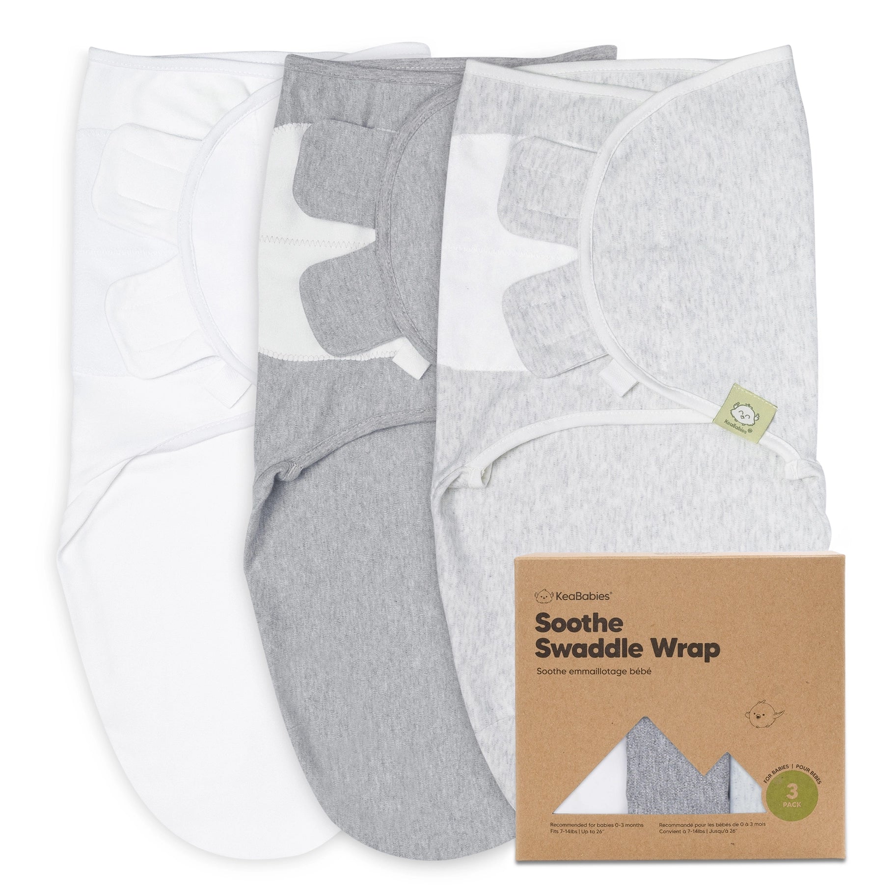 KeaBabies Soothe Swaddle Wrap Cloud