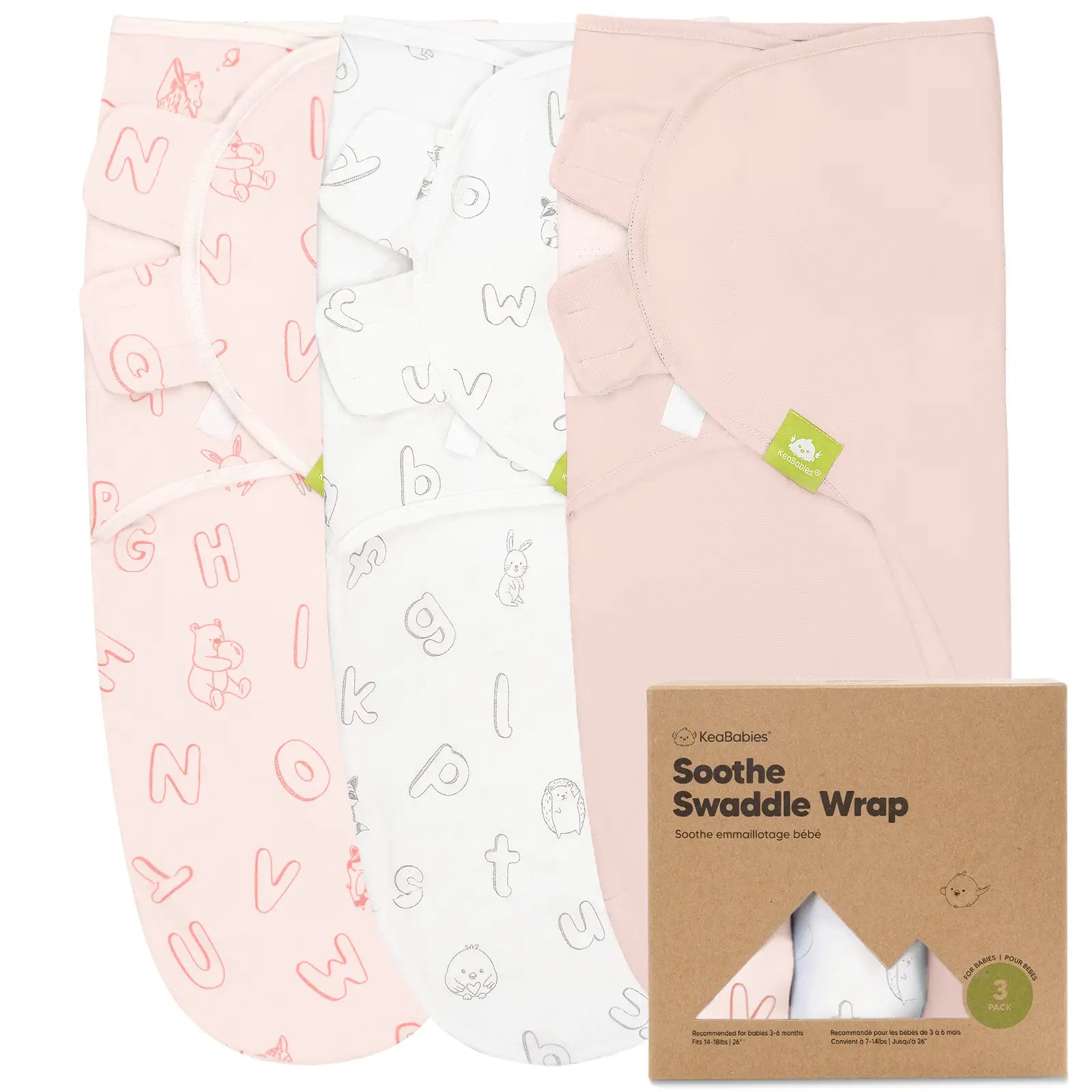 KeaBabies Soothe Swaddle Wrap ( Land Rose)